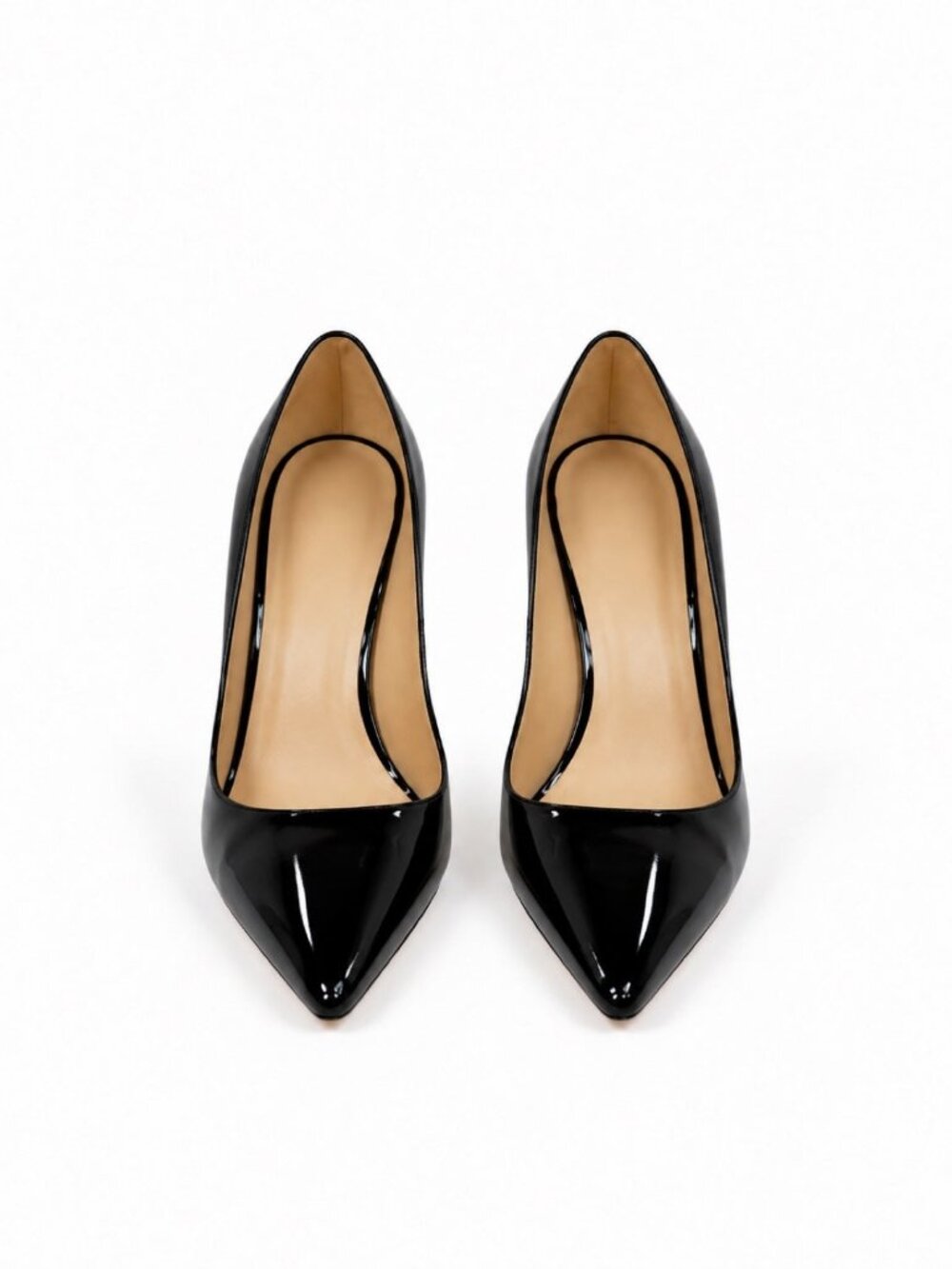 Stuart Weitzman Black Patent Leather Pointed-Toe Stiletto Pumps - Picture 8 of 10
